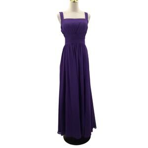 FORMAL 6 S purple chiffon wedding guest formal cocktail party maxi dress NEW B48